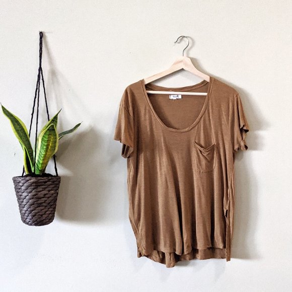 Madewell Tops - Madewell Anthem Scoop Neck Pocket Tee